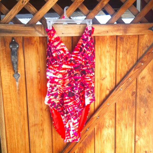 George Red and purple 1pc swimsuit - Picture 8 of 8